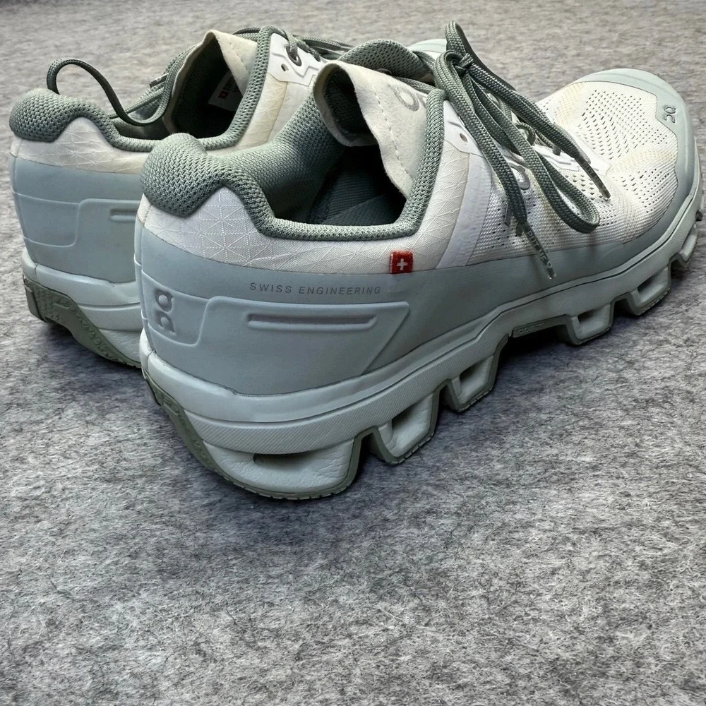 On Cloudventure Trail Running Shoes Womens 7.5 Missiongrip Mesh White Sage Green